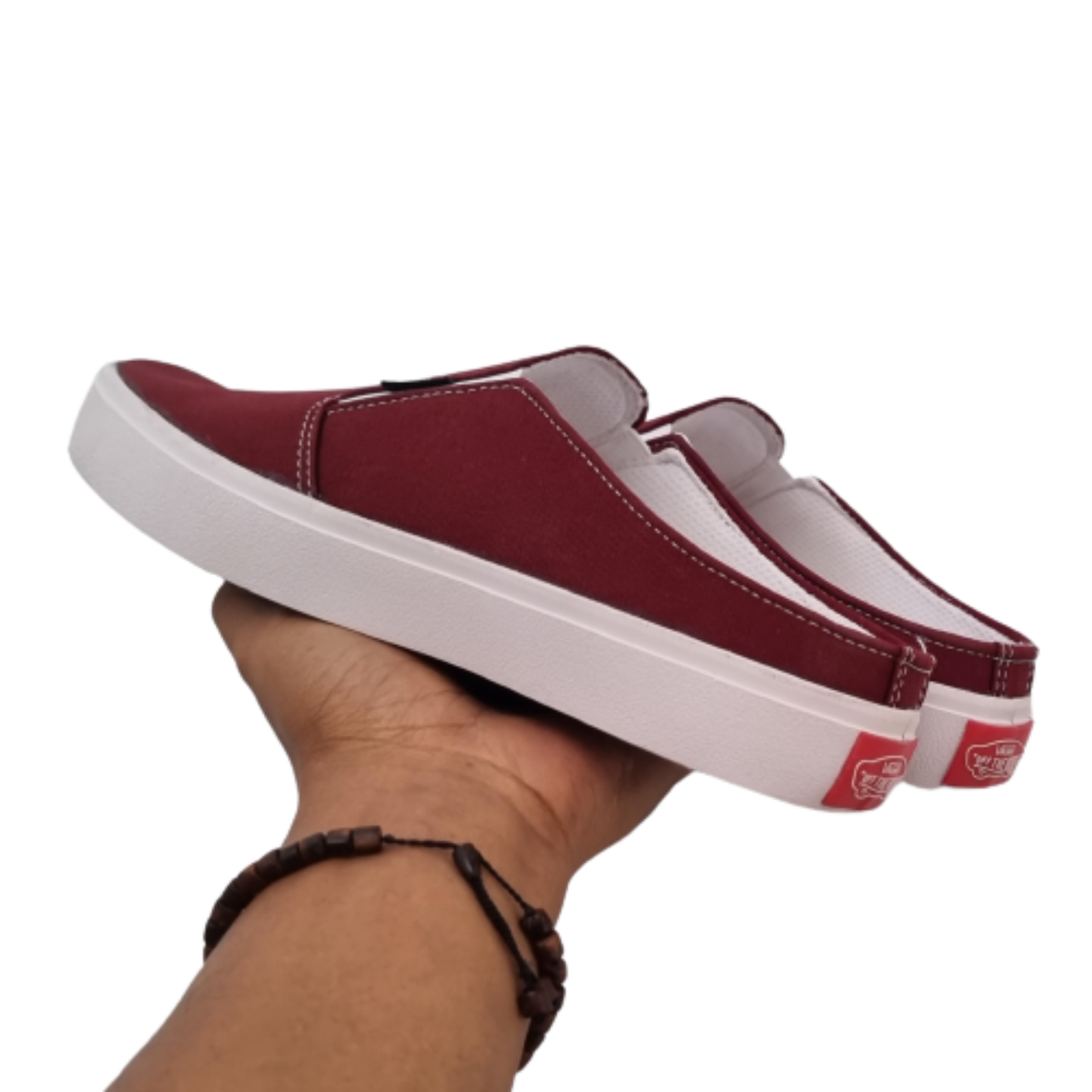 Sepatu selop pria slip on tanpa tali bustong kanvas slop Cowok - Main Image