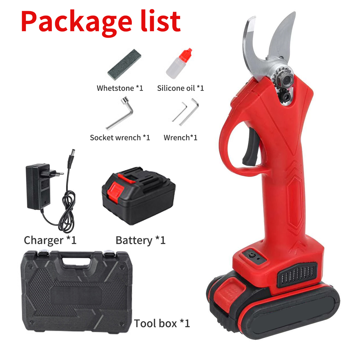 Gunting Taman Elektrik Pruning Shear Scissors 24V Cordless Electric