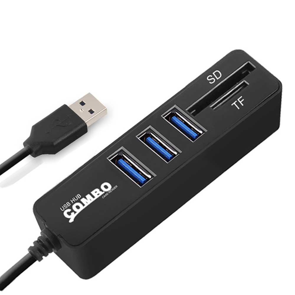 Jdl-hsd5 usb hub combo splitter 3/6 ports optional usb 2.0 high speed mini 2 in 1 sd tf card reader for laptop computer