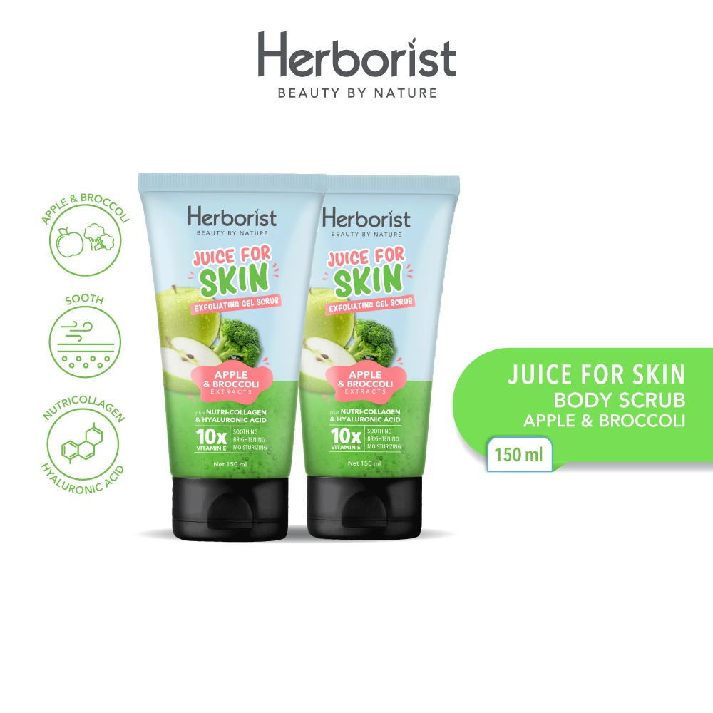 [Paket Isi 2] Herborist Juice For Skin Exfoliating Gel Scrub Apple