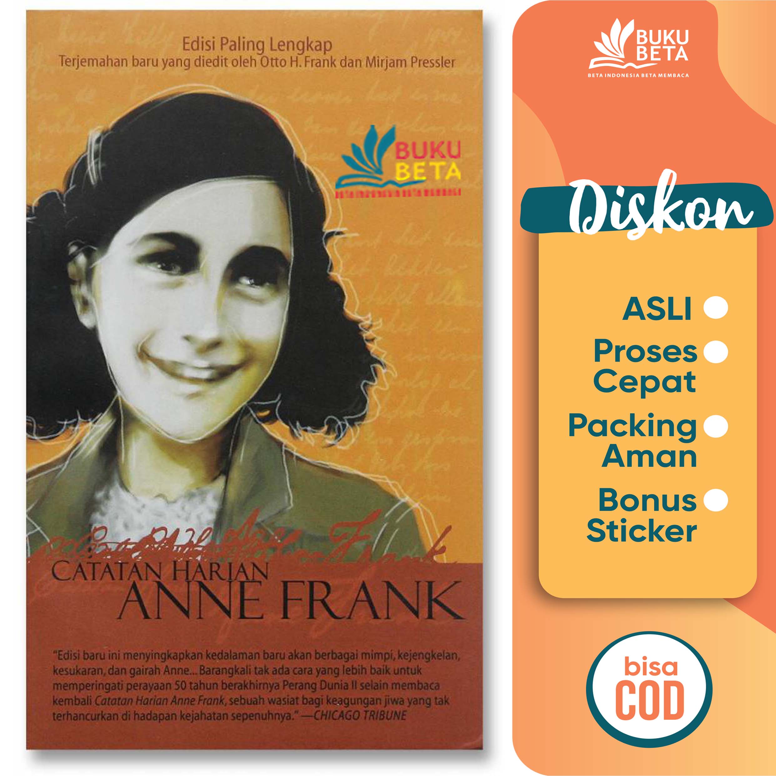 Buku Beta Catatan Harian Anne Frank Anne Frank Lazada Indonesia 