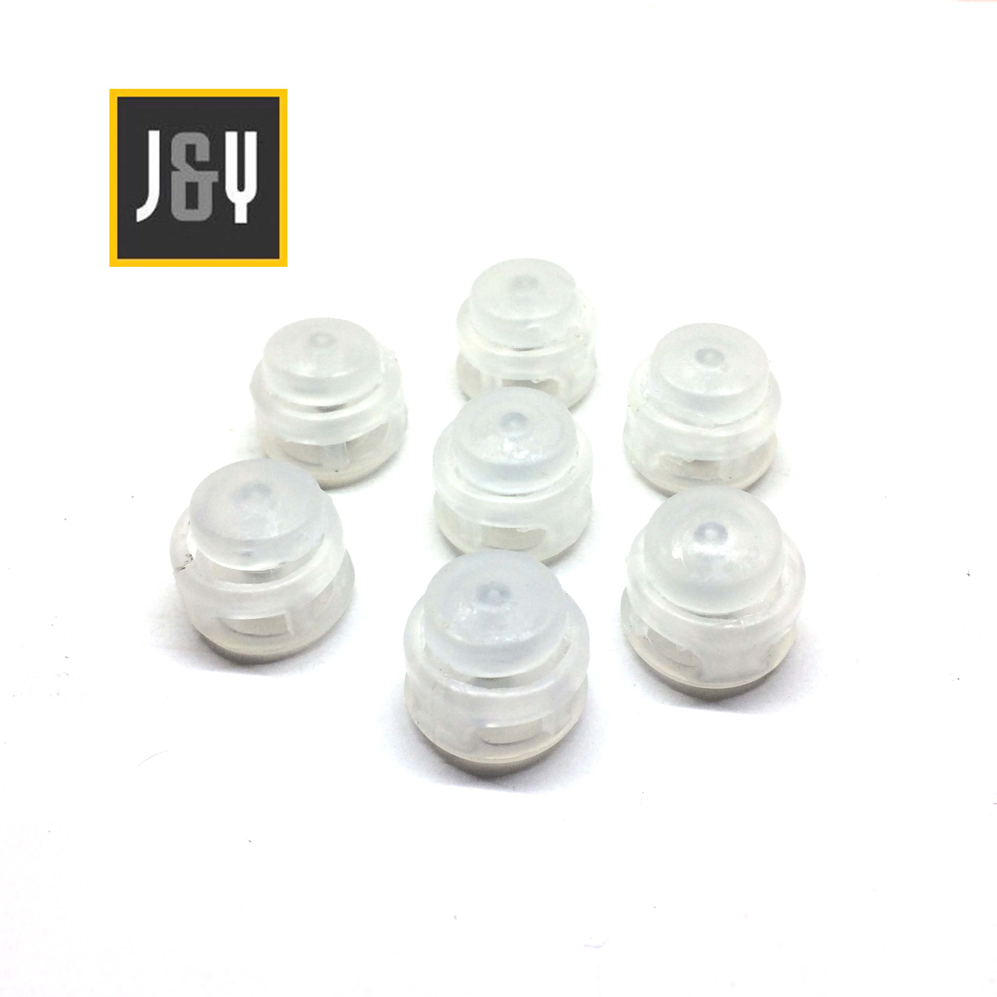 500 stuks universele oorsluitingen, rubber, sluiting, oorstopper, oorstopper, siliconen stopper, transparante oorknopsluiting, wit-transparant