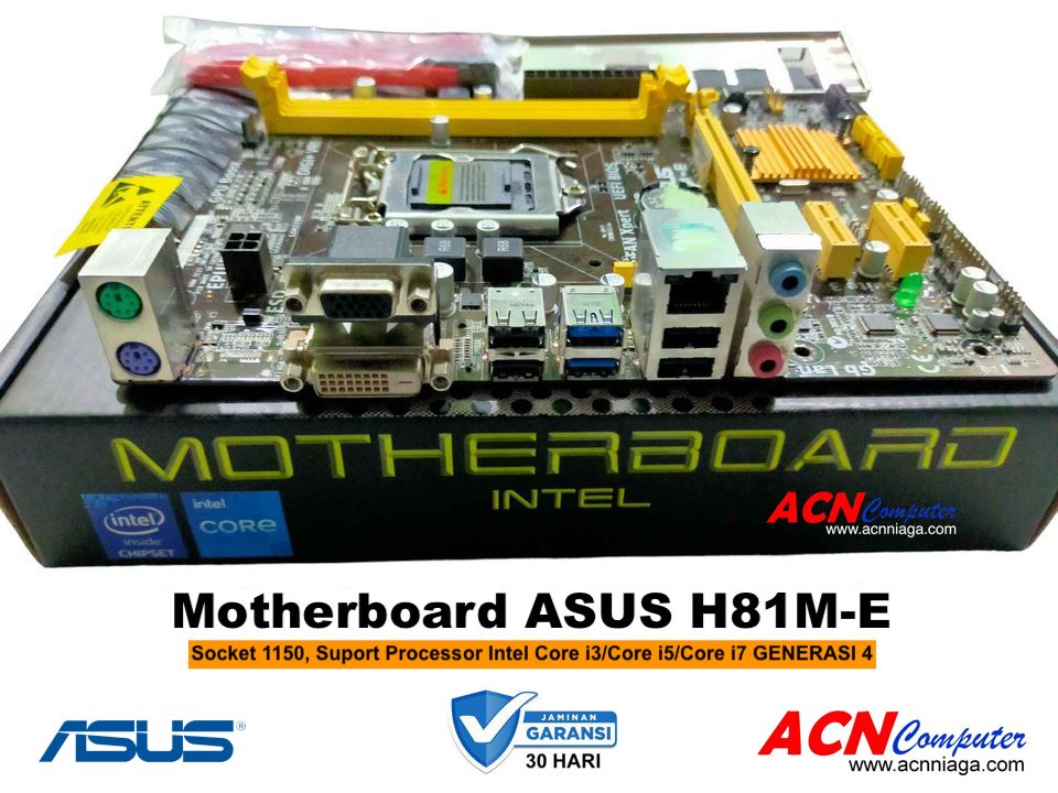 MOTHERBOARD ASUS H81ME (SOCKET 1150) SUPORT INTEL CORE I3/CORE I5/CORE