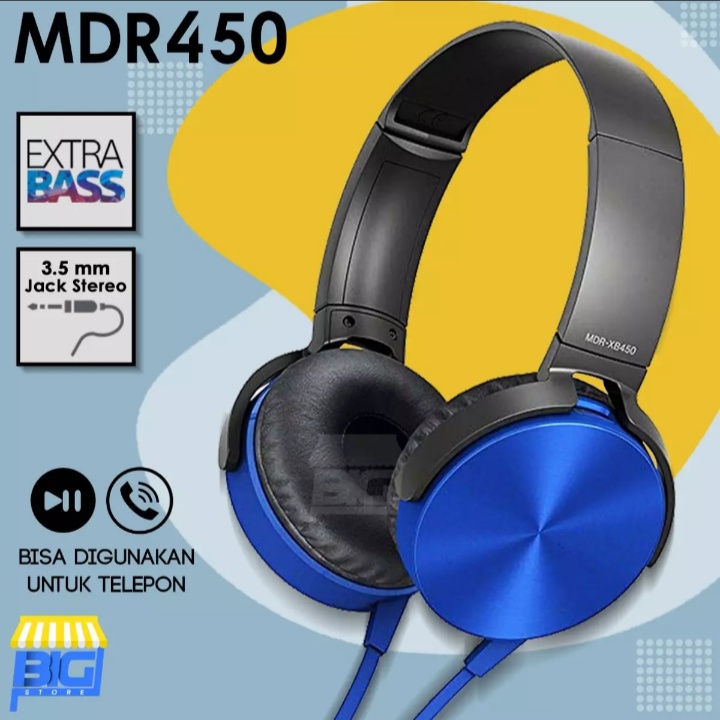 headphone Geming extra bass stereo mdr450 high quality | Lazada Indonesia