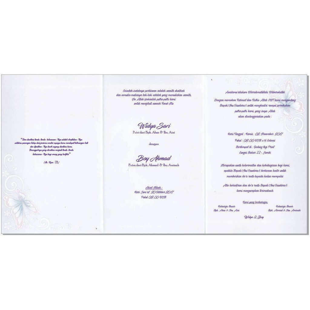 (per 50 lembar)kode 88125 undangan nikah pernikahan wedding weding