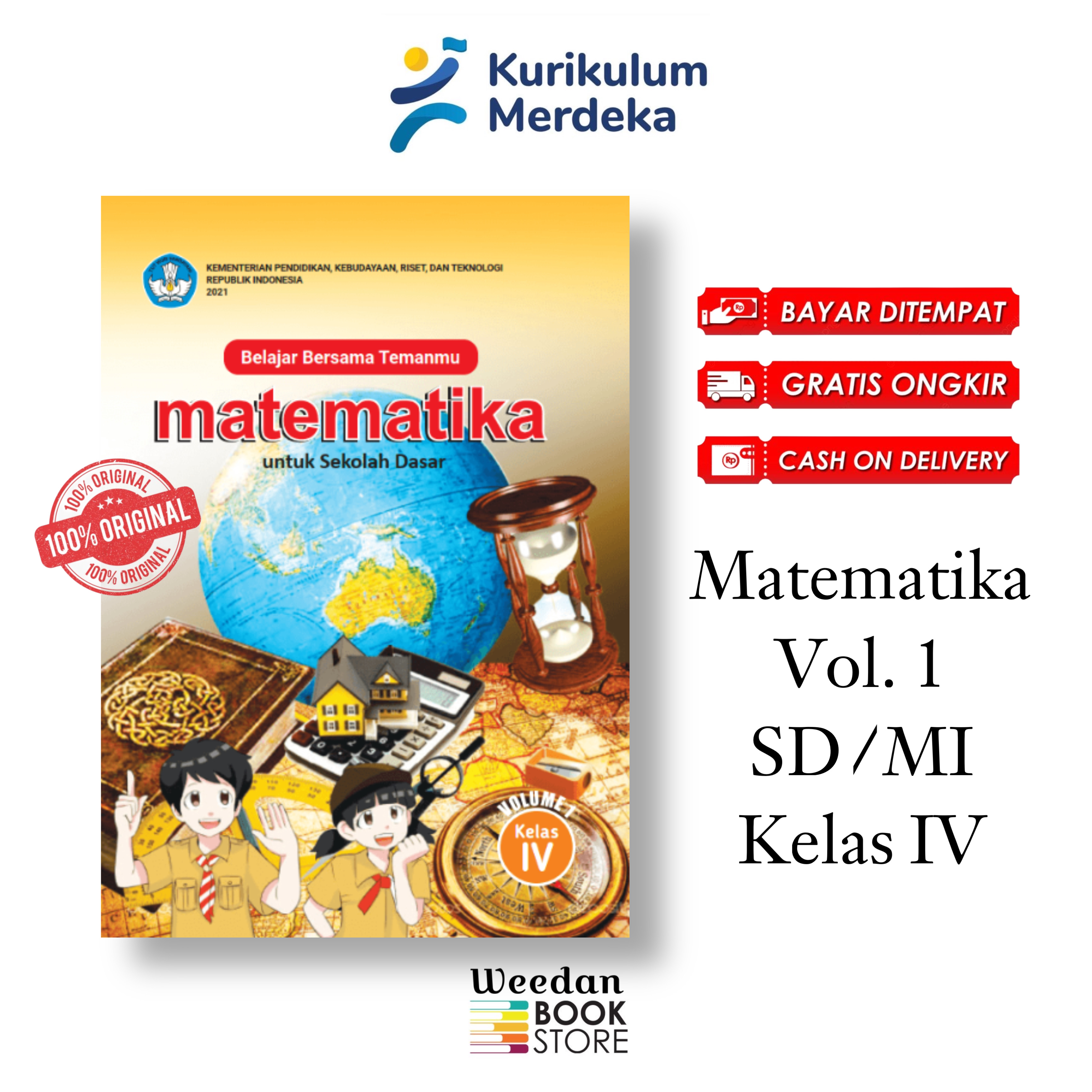 Buku MATEMATIKA VOLUME 1 Kelas 4 Sd Kurikulum Merdeka | Lazada Indonesia