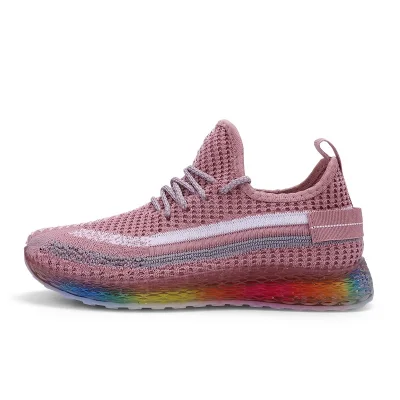 Sepatu Sneaker Wanita Sport Import - Sneaker Incite Rainbow List C-61 Runn - Sepatu Wanita Kasual Lari