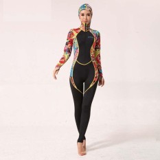 0.5 MM Likra Wanita Satu Kepingan Menyelam Snorkeling Baju Renang Jumpsuit Bertudung Skins Dive Penuh Badan Pelindung Ruam Berselancar Setelan tabir Surya Wetsuit-Internasional