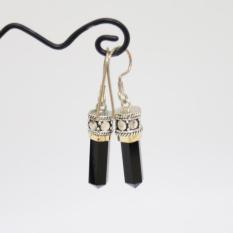 1024-047946e-Anting Silver Batu Hitam Celuk Bali-UKM