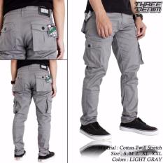116Store Celana Cargo Panjang (Abu-Abu)