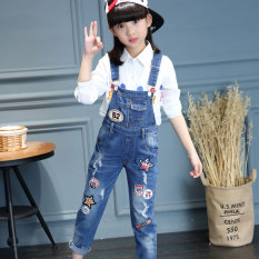 Celana Jeans Bertali Anak Perempuan