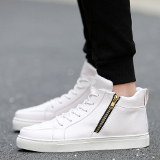 12 Kulit Remaja Sepatu Anak Perempuan Kulit Sepatu Boot Sepatu Kulit (888 Putih)