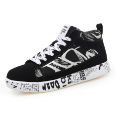 12 Musim Semi Dan Musim Gugur SMP Siswa Sekolah Dasar Remaja Kebugaran Kanvas Sepatu (Hitam Dan Putih) sepatu pria sepatu sneakers Sepatu sport sepatu casual pria