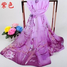 160 Cm Lembut Chiffon Silk Scarf Selendang Kasmir Jilbab Pashima Bandana Ukuran Besar Chiffon Scarf Pantai Silk Scarf Cantik Bulu Summer Anti Sun Panjang Scarf Designer Beach Cover Up-Intl