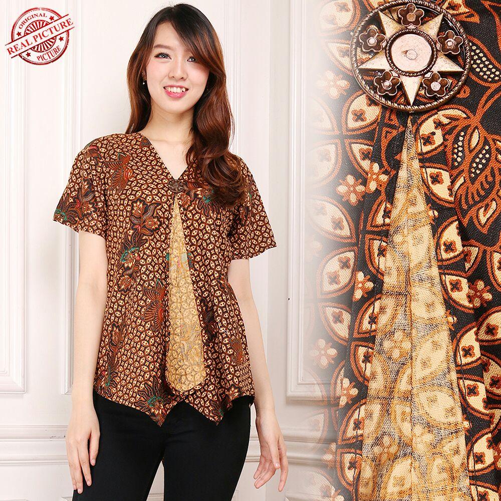 168 Collection Atasan Blouse Yanni Kemeja Batik Wanita