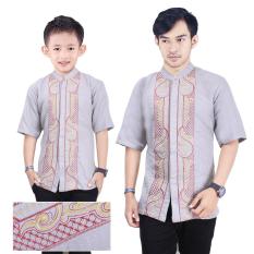 168 Collection Baju Koko Arbani Kemeja Muslim Lengan Pendek ayah dan anak