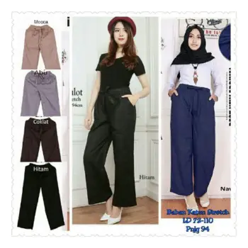 ... 168 Collection Celana Kulot Zubaidah Long Pant Navy