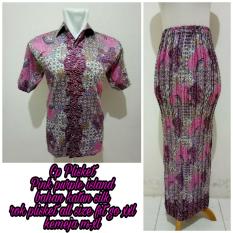 168 Collection Couple Rok Plisket Slowly Maxi Jumbo dan Kemeja Batik Pria