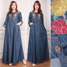168 Collection Gamis Maxi Zefanya Longdress Jumbo Jeans