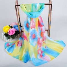 1PC Soft Chiffon Floral Pattern Silk Scarf Shawl Cashmere Hijab Pashima Bandana Soft Chiffon Silk Scarf Shawl Cashmere Hijab Pashima Bandana Summer New Luxurious Silk Satin Women Fashion Long Scarf Thin Summer Woman Fashion Big Thin Pashmina - intl