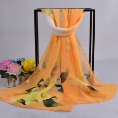 1 PC Soft Chiffon Silk Scarf Selendang Kasmir Jilbab Pashima Bandana Baru Renda Sifon Lembut Silk Scarf Selendang Kasmir Jilbab Pashima Bandana Wanita Syal Dicetak Tipis Summer Spring Wanita Lady Pashmina Selendang Bungkus Soft Renda Panjang Syal-Intl