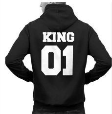 1 Pcs Pria Black King Hoodie Raja dan Ratu Hip-Hop Long Sleeve Couple Hoodie Coat Jaket Pria: hoodie (Untuk Pria)-Intl