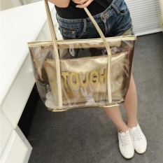 2 In 1 Candy Color Crystal Transparan Tas Bahu-Internasional