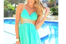 2015 Musim Panas EBay Amazon Kecepatan Jual Pass Hot Style Sequins Cross Chiffon Beach Gaun Deep V Backless Gaun-Intl