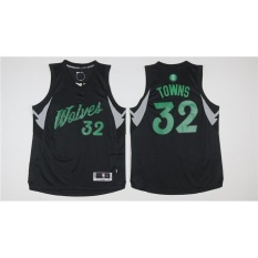 2016-2017 Hari Natal Minnesota Timberwolves 32 # Kota Karl-anthony NBA Basket Outdoor Fashion Jerseys-Intl