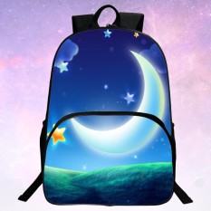 2016 3D Galaxy School Bag KIDS Anak Ransel untuk Remaja Casual Bag Rucksack Pria Wanita Tas Wanita dari Bahan Kulit INTL