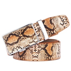 2016 Kulit Asli Ular Belt untuk Pria Otomatis Gesper Strap NewHot Ceinture Mens Sabuk Luxury Designer Berkualitas Tinggi-Intl