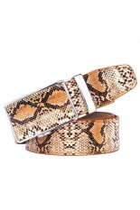 2016 Kulit Asli Ular Belt untuk Pria Otomatis Gesper Strap NewHot Ceinture Mens Sabuk Luxury Designer Berkualitas Tinggi-Intl