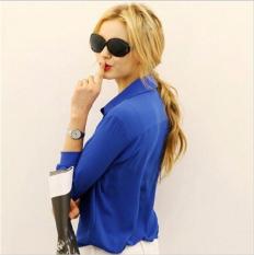 2016 Hot Selling Women Shirt Blusas Femininas Sifon Atasan Elegan Ladies Formal Kantor Blus 5 Warna Work Wear