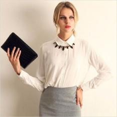 2016 Hot Selling Women Shirt Blusas Femininas Sifon Atasan Elegan Ladies Formal Kantor Blus 5 Warna Work Wear