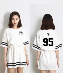 2018 New Kpop Musim Panas BTS Wanita mini Gaun Natural Lady Gadis Underdresses BTS Pakaian Set Wanita-Intl