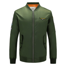 2016 Jaket Bomber Gaya Baru Jaket Pria AERONAUTICA MILITARE Pilot Air Force One For Pria Jaket And Mantel Penerbangan (hijau)