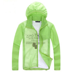 2016 Outdoor Kulit Musim Semi dan Mantel Musim Panas Ultraviolet-bukti Mantel Debu Ultrathin Grille Kain Pasangan Rash Guard Panjang Lengan Jaket (hijau) -Intl?