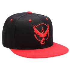 2017 Fashion Unisex Pria Wanita Topi Bisbol Sulam Adjustable Snapback Datar Bertepi Topi (Merah)