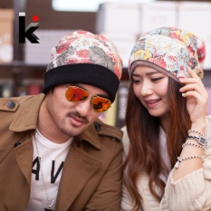 2017 Fashion Beanies Hats For Women And Men Winter Hat Dual-purpose Cap Female Flower Chapeu Knitting Wool Warmer Beanie - intl