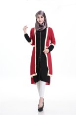 2017 Fashion Muslim Islam Lengan Panjang Rajutan Wanita Pakaian Khusus untuk Ramadan-Intl