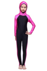 2017 Girl Plus Ukuran Muslim Swimwear Beach Mandi Suit Muslimah Islam Swimsuit Berenang Surf Wear Sport Pakaian-Intl