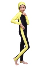 2017 Girl Plus Ukuran Muslim Swimwear Beach Mandi Suit Muslimah Islam Swimsuit Berenang Surf Wear Sport Pakaian-Intl