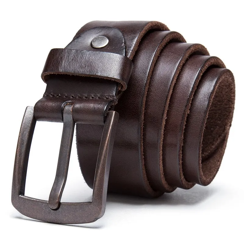 2017 panas dijual laki laki retro belt sapi sabuk kulit asli tali fashion baru jeans buckle