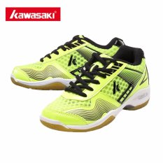 Kawasaki KC-12 Anak's Bulutangkis Sneakers Bantalan Bernapas Olahraga Sepatu (Hijau)-Intl