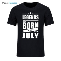 2017 Baru Kedatangan Pria Fashion T-shirt Legends Lahir Pada Bulan Oktober Hadiah Ulang Tahun T Shirt Pria Kapas O-neck Tee Atasan 001 (hitam) -Intl