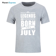 2017 Baru Kedatangan Pria Fashion T-shirt Legends Lahir Pada Bulan Oktober Hadiah Ulang Tahun T Shirt Pria Kapas O-neck Tee Atasan 002 (grey) -Intl