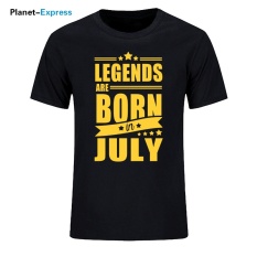 2017 Baru Kedatangan Pria Fashion T-shirt Legends Lahir Pada Bulan Oktober Hadiah Ulang Tahun T Shirt Pria Kapas O- Leher Tops Tees 003 (Hitam) -Intl