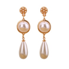 2017 Baru Daftar Imitasi Anting Mutiara, Gaya Eropa Zinc Alloy Earrings Aksesoris Wanita-Intl