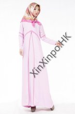 2017 Gaya Baru Muslim Islam Abaya Dubai Turki Arab Robe Fashion Pakaian-Intl