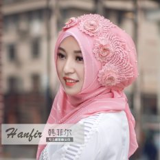 2017 Baru Gandum Muna Sorban Syal Jilbab Sederhana Ayat Ganda Sepotong Topi Bagian-(Intl)-Intl